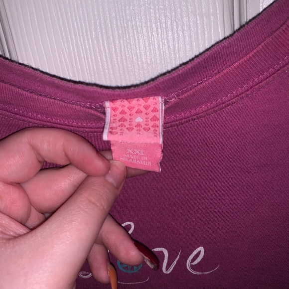 Pink Short Sleeve Tee with Graphic Design - Picture 2 of 3